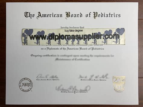 Buy American Board Of Pediatrics Abp Fake Diploma Online Buy Fake
