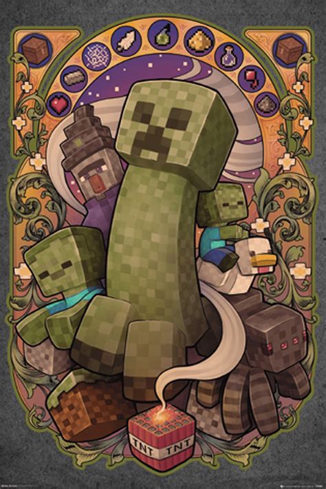 Minecraft Creeper Nouveau Poster Buy Online At