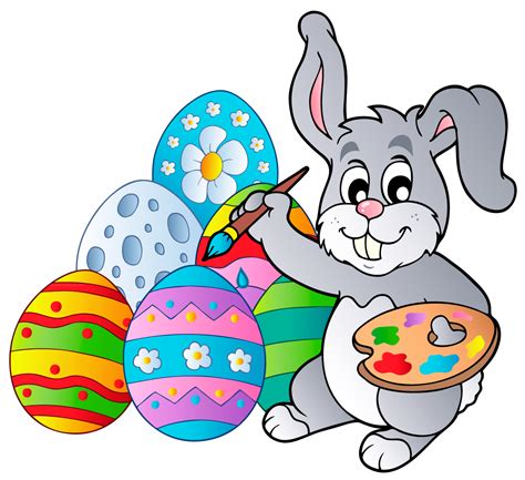 Transparent Easter Bunny With Eggs Png Clipart Picture Easter Bunny