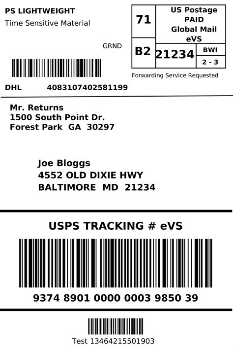 I don't want to print my labels on ups.com. Return Label Template | printable label templates