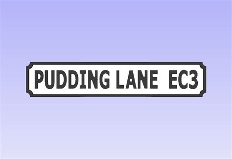 Pudding Lane Ec3 Street Sign Wall Art Personalized Wall Etsy Uk