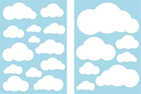 Mini Cloud Wall Sticker Set By Leonora Hammond