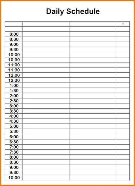 Blank Schedule Template Daily The Shocking Revelation Of Blank Schedule