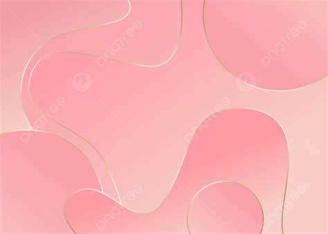 Pink Graceful Curve Rose Gold Geometric Background Pink Gradient