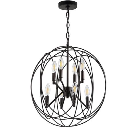 Safavieh Raylon 8 Light Black Moderncontemporary Orb Hanging Pendant