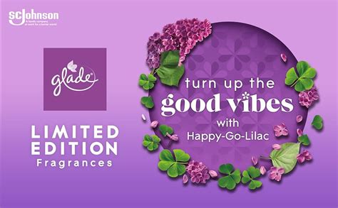 Glade Candle Happy Go Lilac Fragrance Candle Infused With Essential Oils Air Freshener Candle