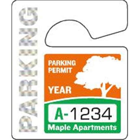 Custom 2 Color Parking Permit With Static Cling 3x2 Package Of 100
