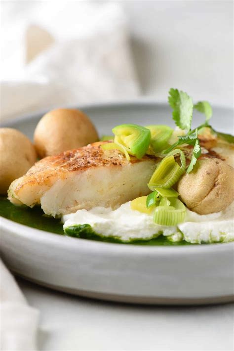 Chilean Sea Bass With Potatoes Herb Sauce Foxes Love Lemons