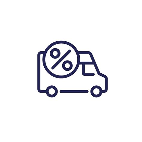 Premium Vector Car Leasing Line Icon With A Van