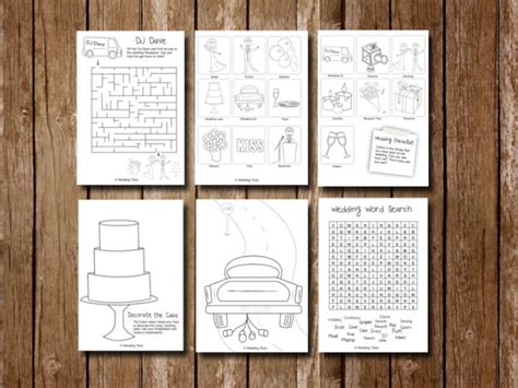 Kids Wedding Activity Book Print At Home Kids Games And Puzzles For