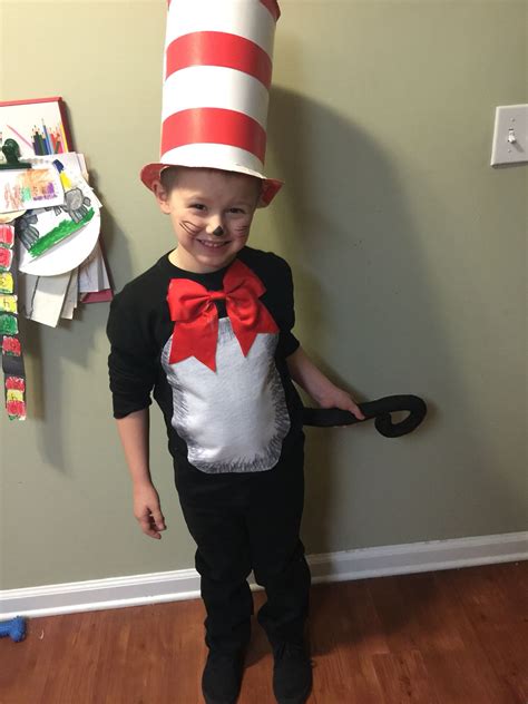 Diy Cat In The Hat Costume Childrens Costumes Diy Creative Kids