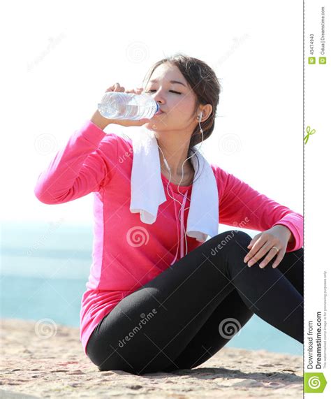 Fitness Woman Drinking Water Stock Photo Image 43474940