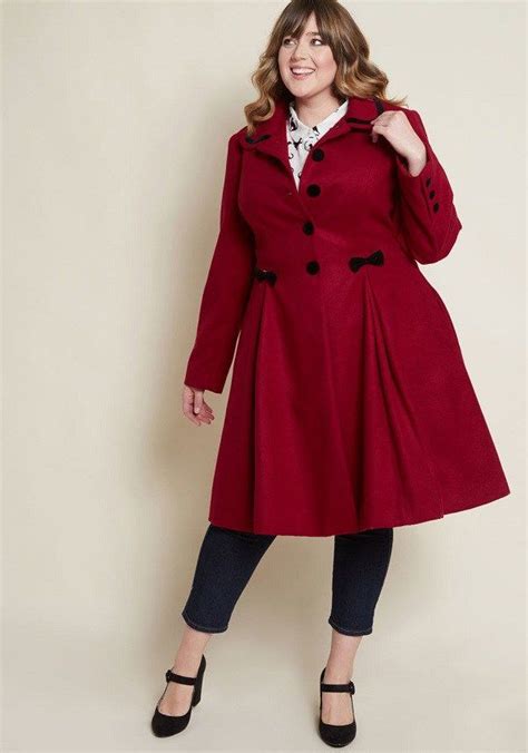 Plus Size Fit And Flare Coats With Images Flattering Plus Size