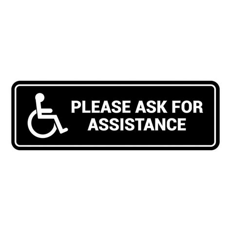 Our Signs Bylita Standard Wheelchair Please Ask For Assistance Door