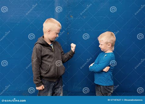 Angry Aggressive Children Stock Image Image Of Hand 57187627