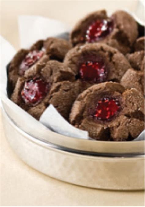 Chocolate Raspberry Thumbprints Recipe Kraft Recipes Holiday Treats