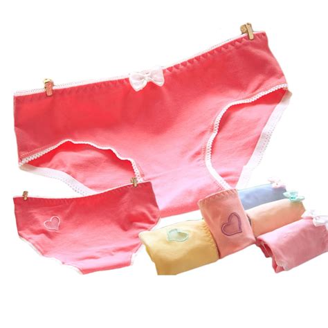 unlimon women sexy cotton hollow heart bowknot panties lady lingerie colorful panty one piece