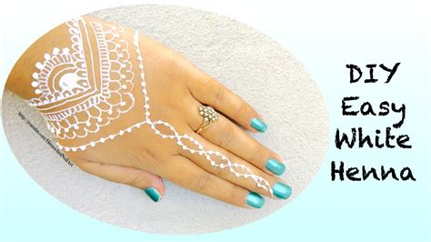 27 simple design with white henna top inspiration