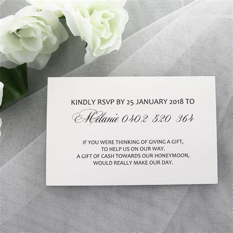 Rsvp And Wishing Well Card Red Rose Invitations