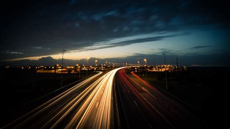 Photography Lighting Road During Night Time 4k Hd