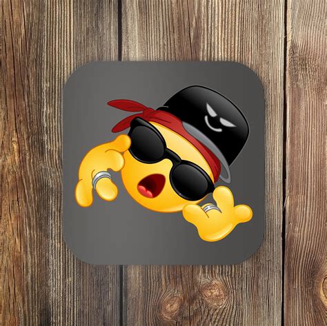 Gangster Emoji Smiley Coaster Teeshirtpalace