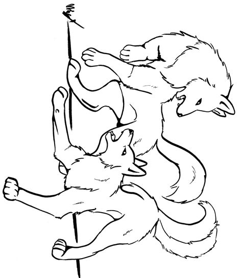 Anime Wolf Pack Coloring Pages Coloring Home