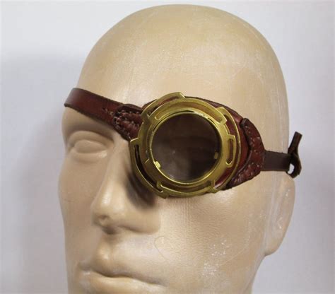 Mad Scientist Brass Monocle in Leather