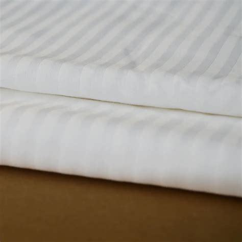 100 Cotton Hotel Linen Fabric 1cm Stripe 250tchotel Bedding Fabric