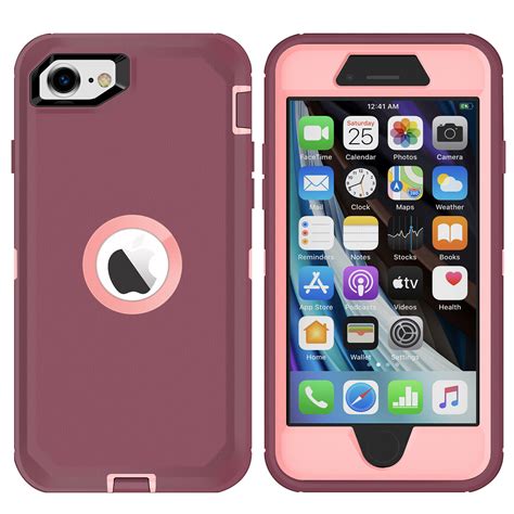 For Iphone Se 2020 8 7 Hard Case Cover Wscreen Protector Fits Otterbox