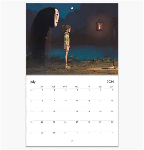 Wall Calendar 2024 Studio Ghibli Hanging Vertical Wall Hayao