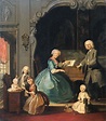 Cornelis Troost, Familiegroep bij een klavecimbel, 1739, olieverf op ...