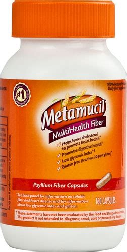 Metamucil Psyllium Fiber Capsules 160 Capsules Vitacost