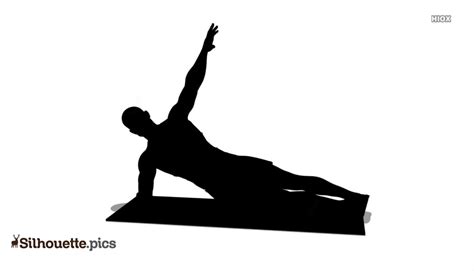 Side Plank Silhouette Vector Clipart Images Pictures