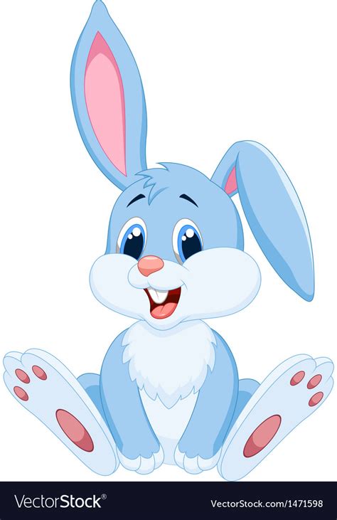 Cute Rabbit Cartoon Royalty Free Vector Image Vectorstock