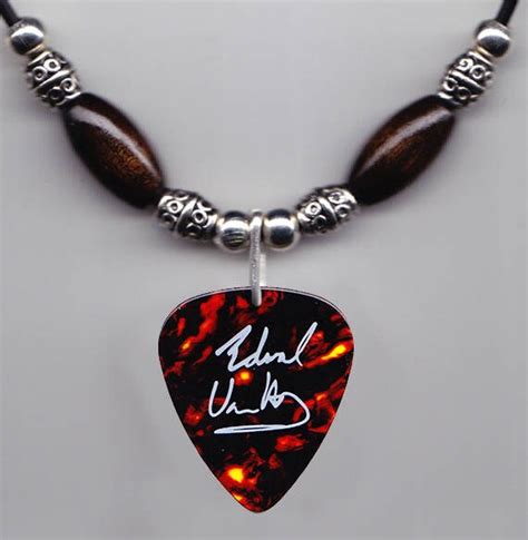Eddie Van Halen Signature Whiteblack Frankenstrat Guitar Pick Necklace