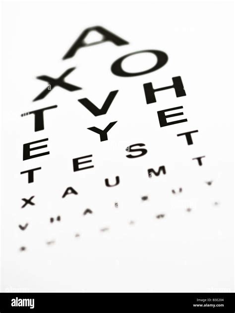 Variation Of A Optometrists Eye Chart With The Words Eye Test Being