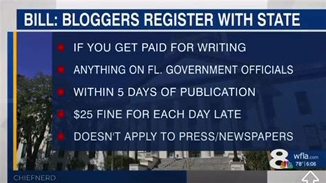 Florida Senate Bill Bloggers Writing About Ron One News Page Video