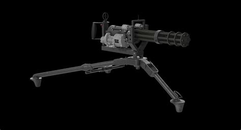 M134 Minigun Tripod Mounted Clean 3d Modell 69 C4d Max Ma Free3d