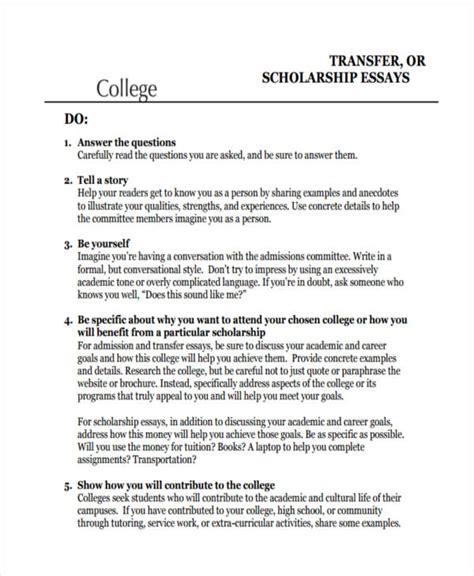 30 College Essay Examples Ms Word Pdf Examples