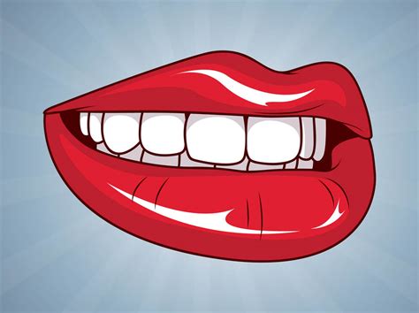 Sexy Cartoon Lips Vector Art Graphics Freevector Com