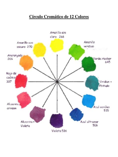 Círculo Cromático De 12 Colores