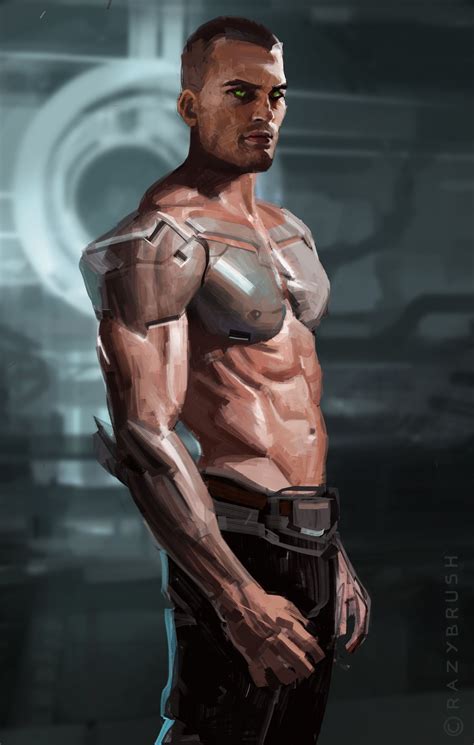 biotech soldier goran bukvic crazybrush cyberpunk character cyberpunk male sci fi