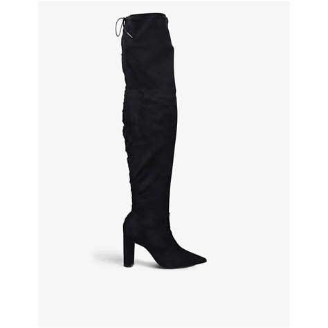 Carvela Second Skin Wide Fit Faux Leather Over The Knee Boots