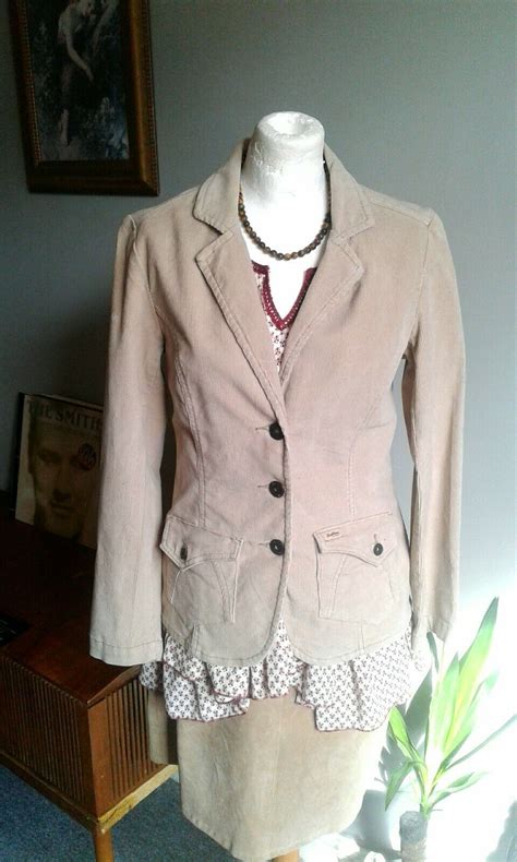 Vintage Retro Ladies Levi Straus Cord Jacket Scooter Mod Northern Soul