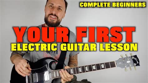 First Electric Guitar Lesson Complete Beginners Guitarlic