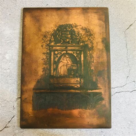 Antique Etched Copper Printing Plate Vintage Advertisement Etsy Ireland