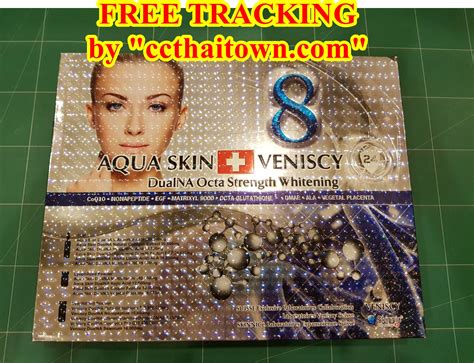 Aqua skin veniscy 8 diciptakan oleh dua perusahaan dermatologi besar yaitu skinnic lab suisse dengan laboratories veniscy suisse yang bermukim di swiss. AQUA SKIN + VENISCY 8 DUALNA OCTA STRENGTH WHITENING ...