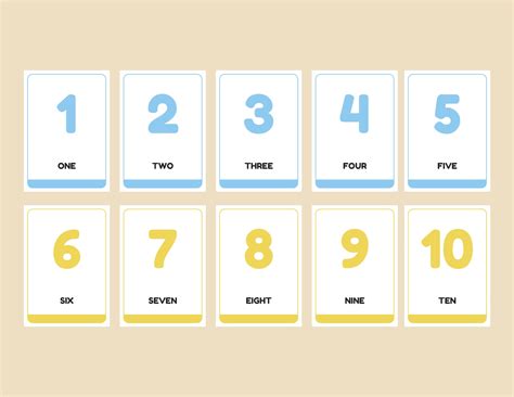 8 Best Digit Cards 1 10 Printable