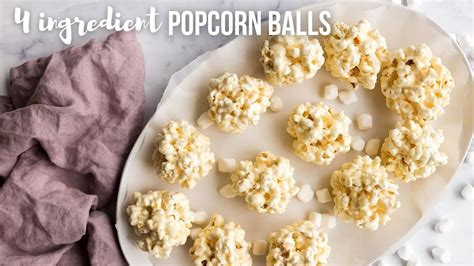 Easy Marshmallow Popcorn Balls 4 Ing The Recipe Rebel Youtube