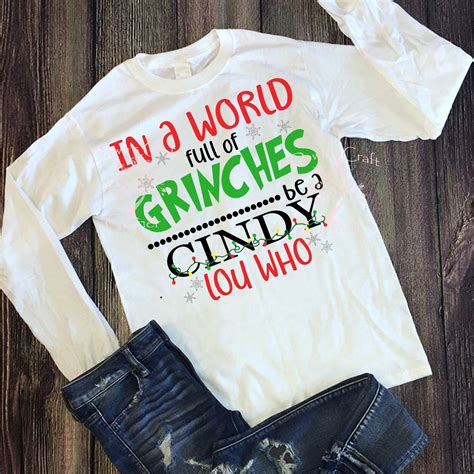 In A World Full Of Grinches Cindy Lou Who Svg Christmas Etsy